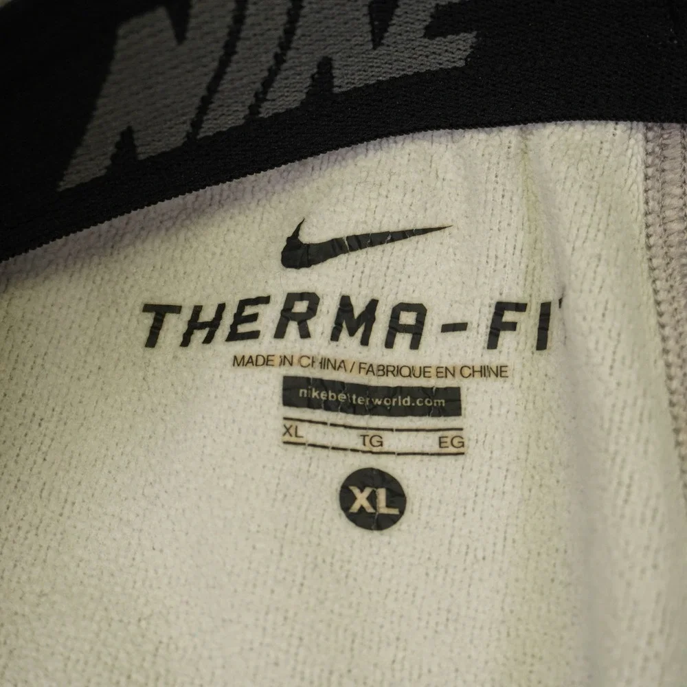 Nike Therma-FIT Pants Mens XL Grey Training Sweatpants Bungee Fleece 379431